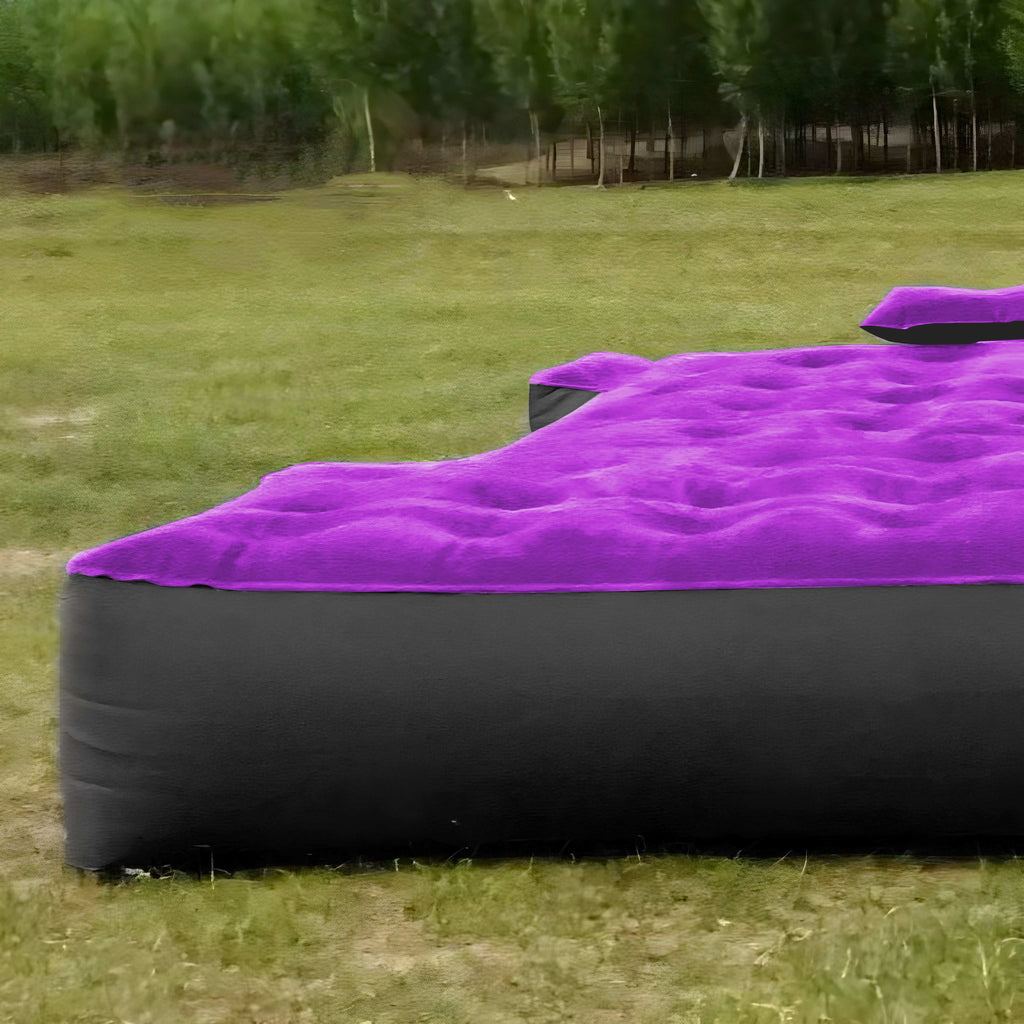 Dikasun 5.5-6.5ft Truck Bed Air Mattress Purple PVC Flocking Camping