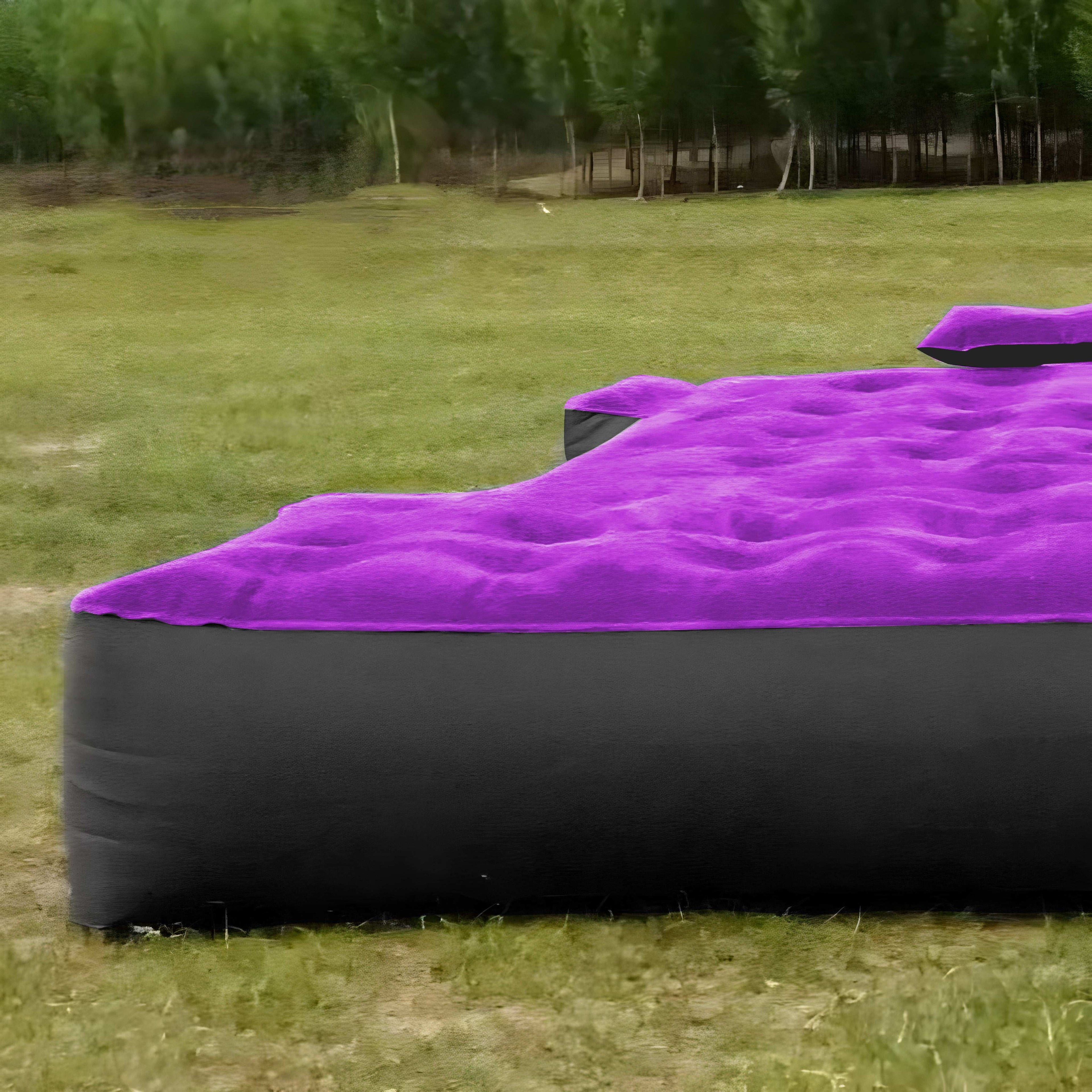 Dikasun 5.5-6.5ft Truck Bed Air Mattress Purple PVC Flocking Camping