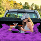 Dikasun 5.5-6.5ft Truck Bed Air Mattress Purple PVC Flocking Camping