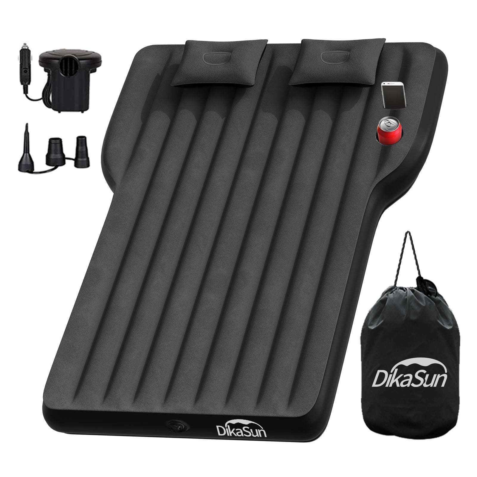 Dikasun Tesla Model Y Inflatable Camping Bed Grey Flocking PVC SUV Sleep