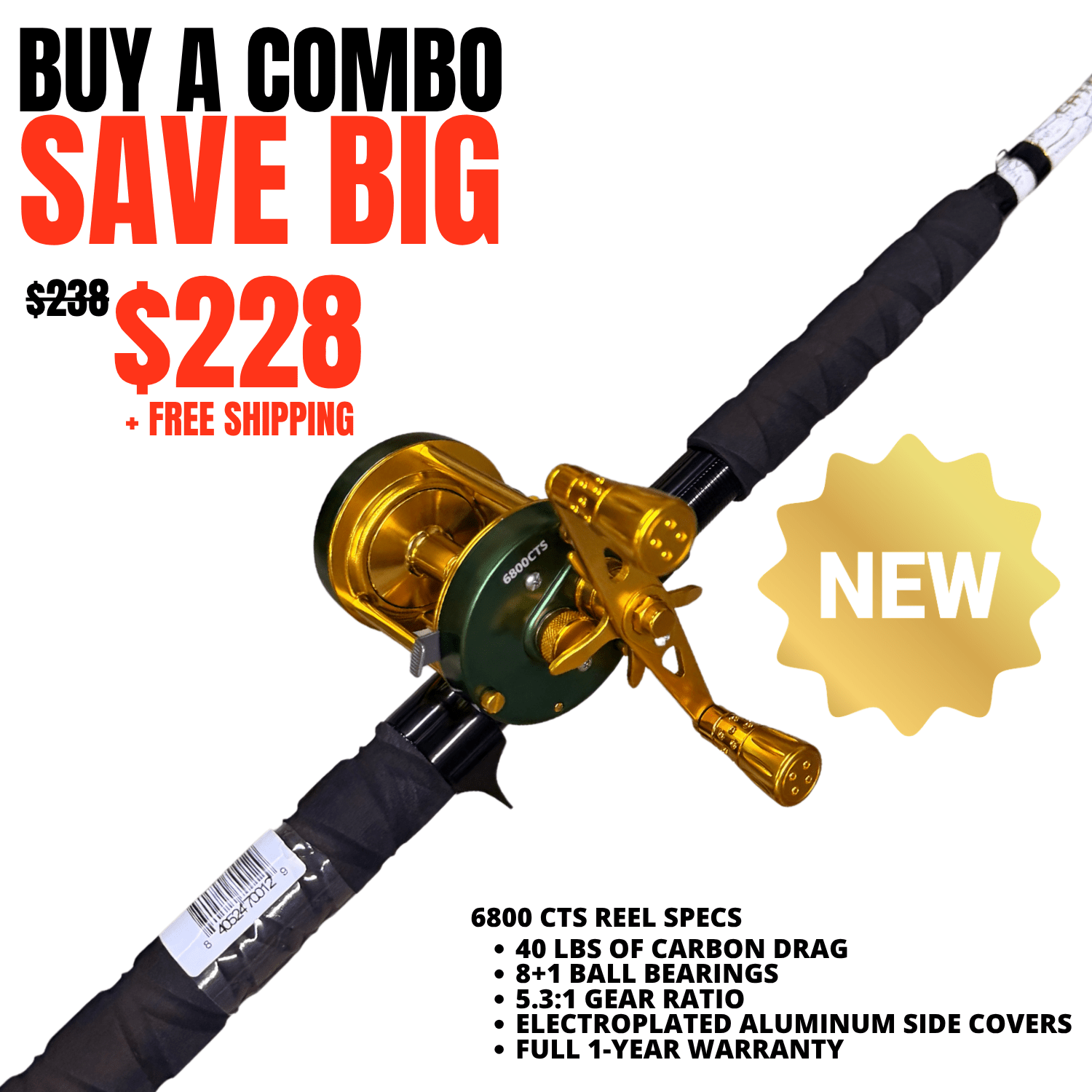Catfish Pro 7'6" Glow Casting Rod 1 of 220 The Testament of Time-Limited Edition