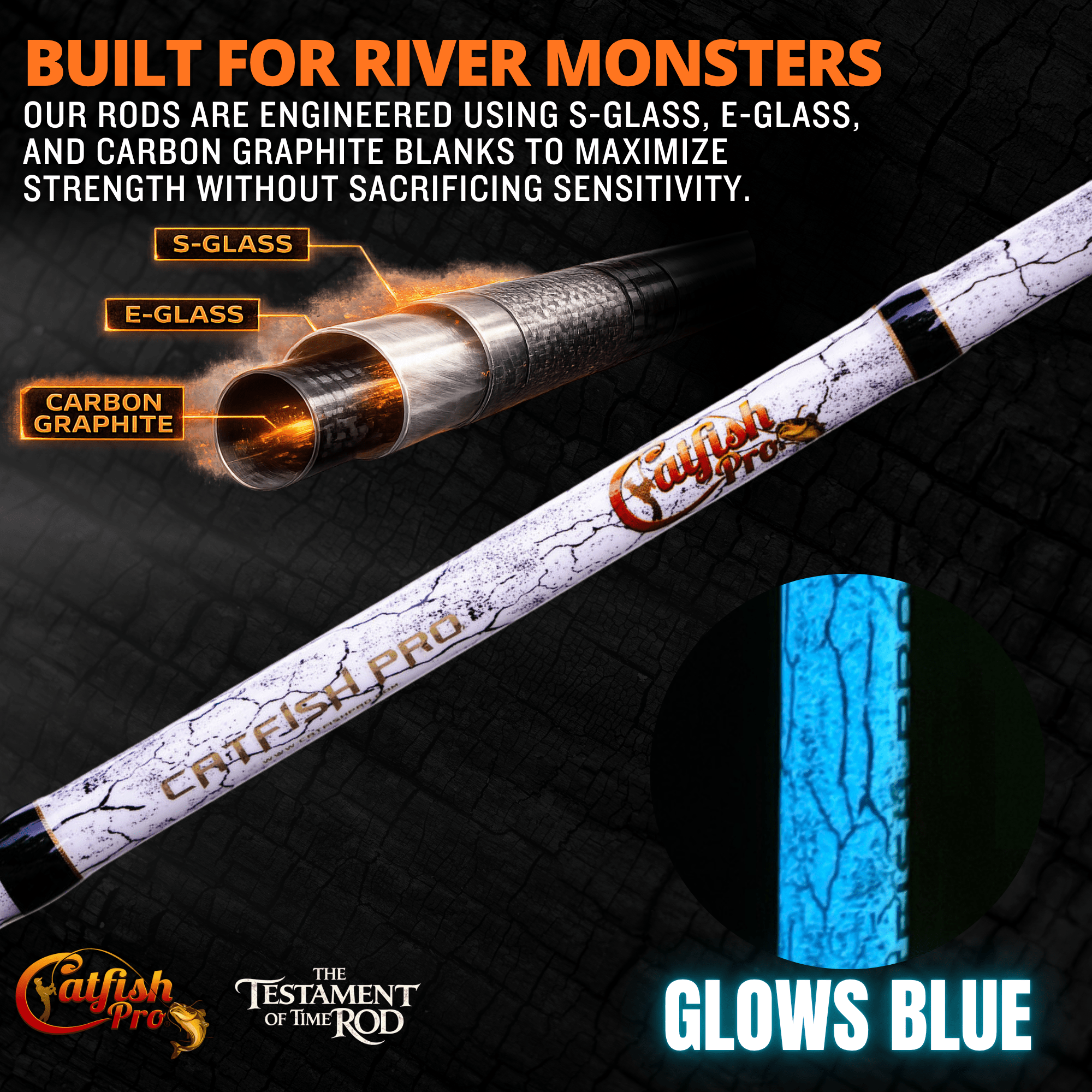 Catfish Pro Limited Edition The Testament of Time Spinning Rod 7'6"