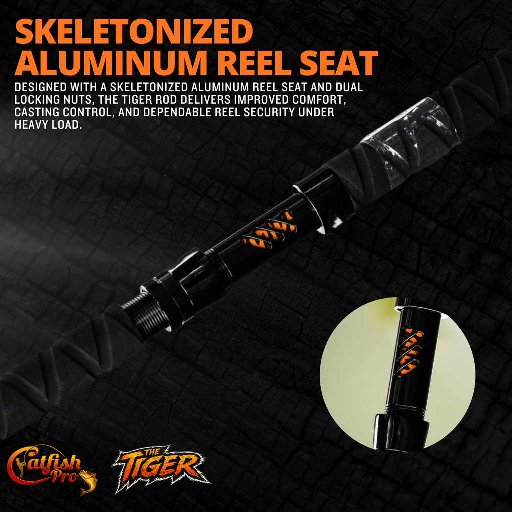 Catfish Pro Limited Edition The Tiger 7'6" Glow-in-Dark Spinning Rod