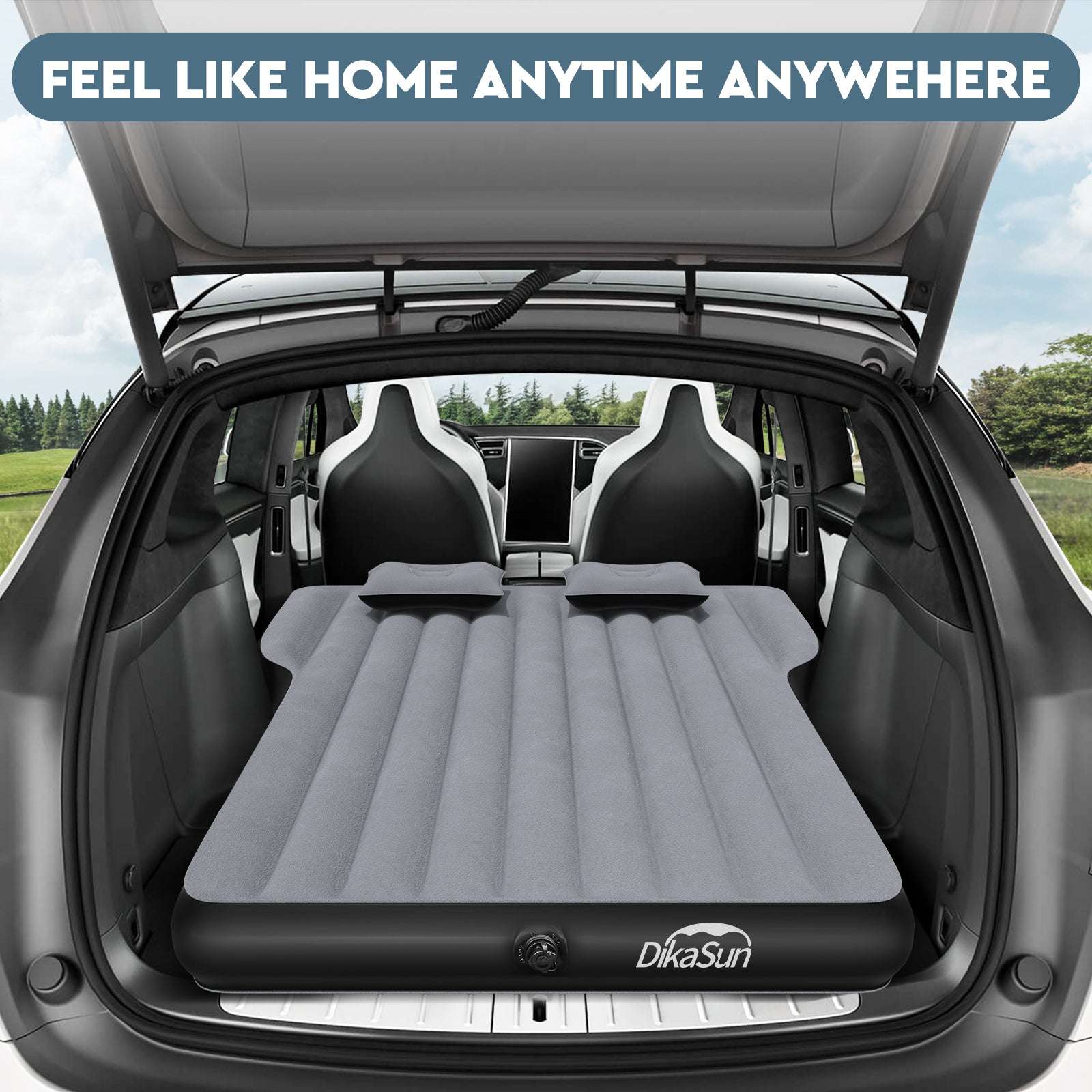 Dikasun Tesla Model Y Grey Inflatable Camping Mattress SUV Sleeping Pad