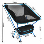 Ultralight Folding Camping Chair Portable Compact Heavy Duty Backpacking Fishing