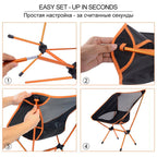 Ultralight Folding Camping Chair Portable Compact Heavy Duty Backpacking Fishing