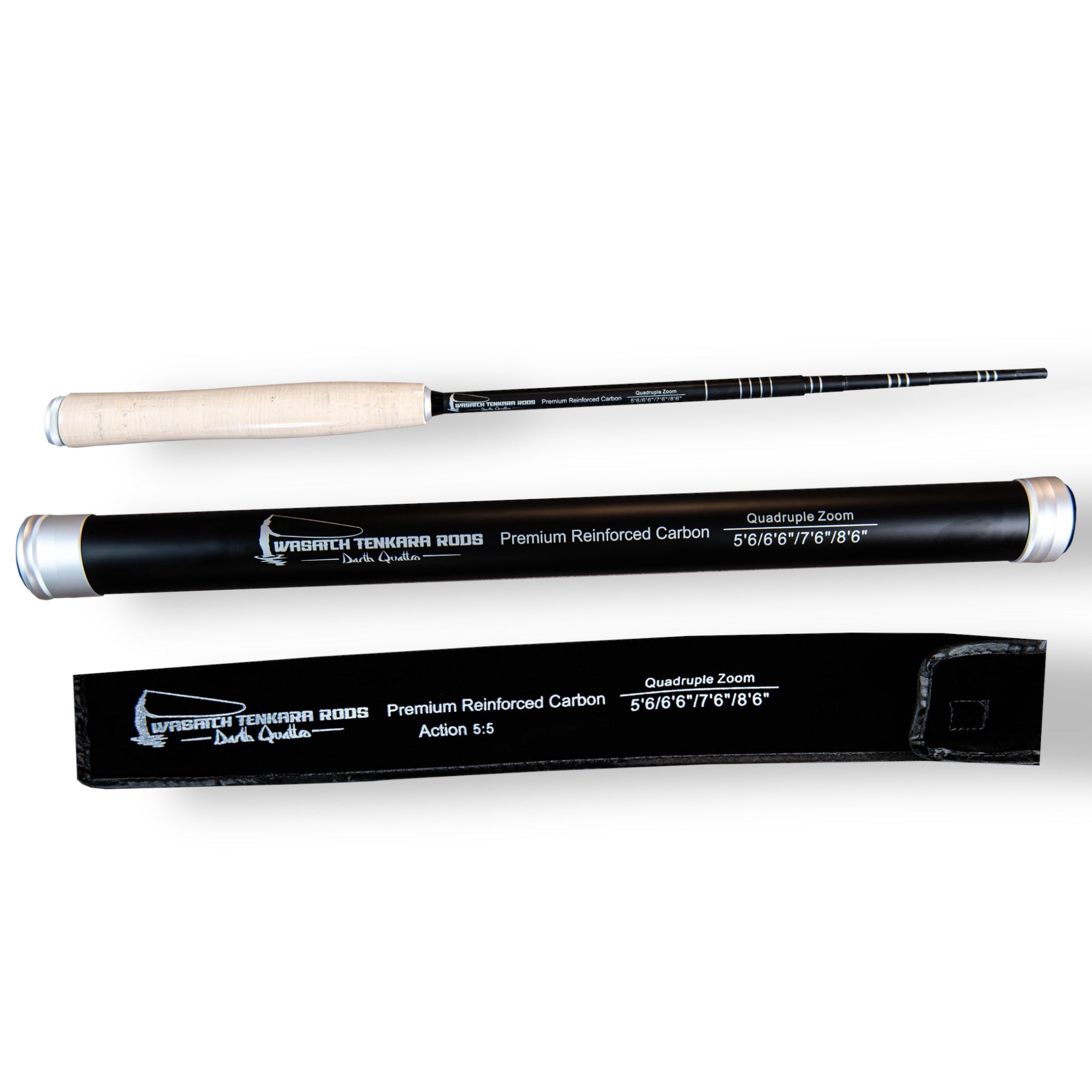 Wasatch Darth Quattro Tenkara Rod 5:5 6:4 Action 1.8 oz Carbon Fiber w/ Rod Tube