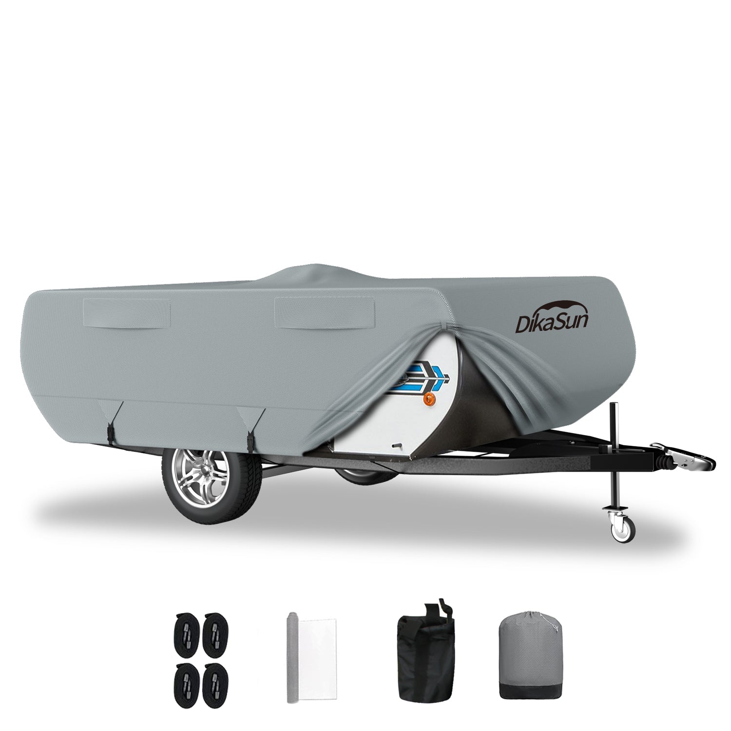 Dikasun 7-Layer Pop-Up Camper Cover Breathable UV Resistant Waterproof RV