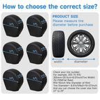 Dikasun Outdoor RV Tire Covers Set of 4 Black EVA Waterproof