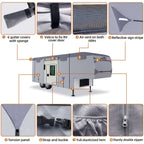 Dikasun 5th Wheel RV Cover 7-Layer UV Protection Waterproof Windproof