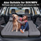 Dikasun Backseat Air Mattress 24" Width Grey PVC Flocking SUV Truck