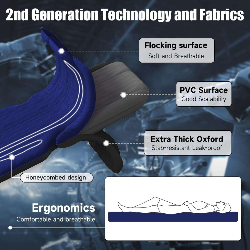 Dikasun Universal SUV Air Mattress Navy PVC Flocking Electric Pump