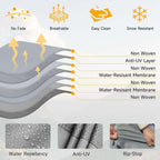 Dikasun 7-Layer Fiberglass Travel Trailer Cover Waterproof RV Protection