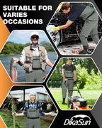Dikasun Chest Waders Grey Nylon/PVC Bootfoot Hunting Fishing
