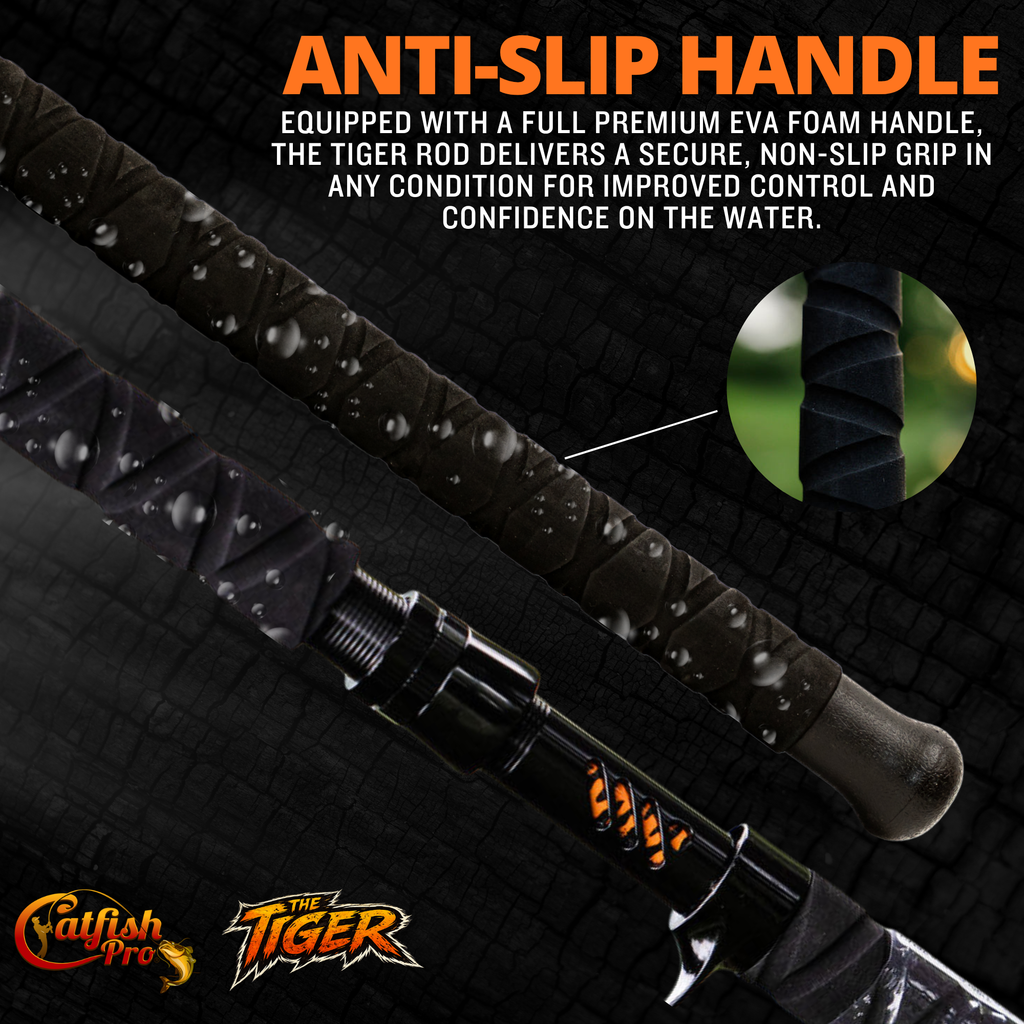 Catfish Pro Limited Edition The Tiger 7'6" Glow-in-Dark Spinning Rod
