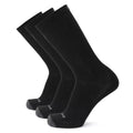GRIP6 Merino Wool Crew Dress Socks 3 Pack Flat Knit Navy USA Made