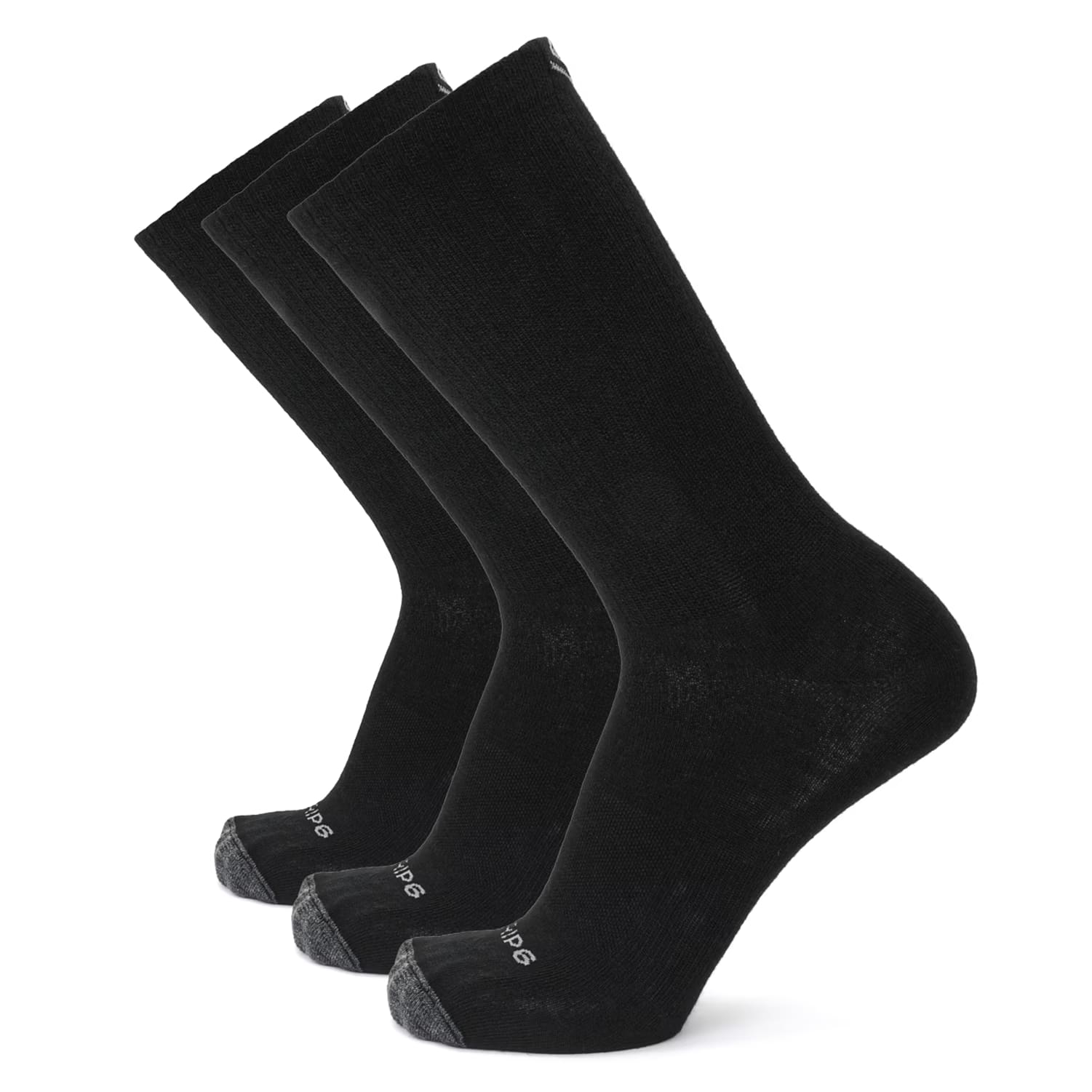 GRIP6 Merino Wool Crew Dress Socks 3 Pack Flat Knit Navy USA Made
