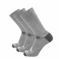 GRIP6 Merino Wool Crew Hiking Socks Midweight Ash 3-Pack USA Made