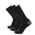 GRIP6 3 Pack Merino Wool Crew Casual Dress Socks Midweight Charcoal USA