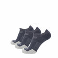 GRIP6 3 Pack Merino Wool No Show Running Socks Runweight Blue USA Made