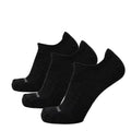 GRIP6 3 Pack Merino Wool No Show Running Socks Ultralight Black USA Made