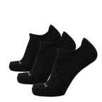 GRIP6 3 Pack Merino Wool No Show Running Socks Ultralight Black USA Made