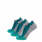 GRIP6 3 Pack Merino Wool Ankle Running Socks Midweight Green USA Made