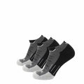 GRIP6 3 Pack Merino Wool Ankle Running Socks Midweight Anti-Blister Black USA