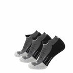 GRIP6 3 Pack Merino Wool Ankle Running Socks Midweight Anti-Blister Black USA