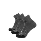 GRIP6 Tarmac Merino Wool 1/4 Crew Socks Gray Runweight 3 Pack USA