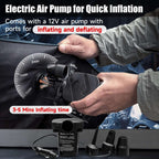 Dikasun Universal SUV Air Mattress Navy PVC Flocking Electric Pump