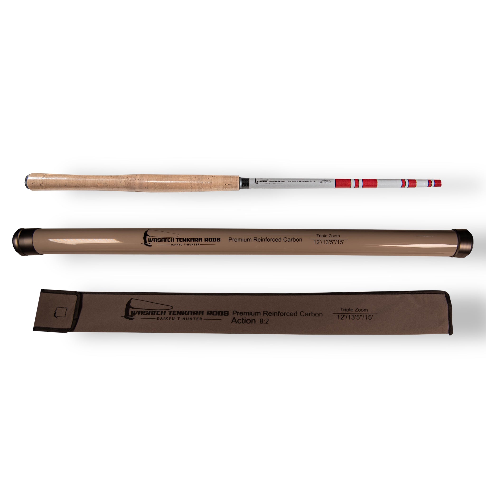 Wasatch Daikyu T-Hunter 12-15ft 4.7oz Tenkara Rod 7:3 Action w/ Rod Tube
