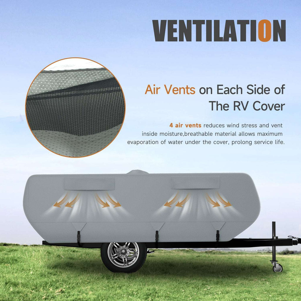 Dikasun 7-Layer Pop-Up Camper Cover Breathable UV Resistant Waterproof RV