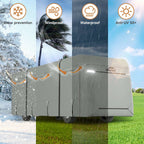 Dikasun Class A RV Cover 7-Layer Polypropylene Anti-UV Waterproof Motorhome