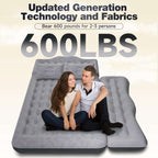 Dikasun Backseat Air Mattress 24" Width Grey PVC Flocking SUV Truck