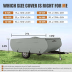 Dikasun 7-Layer Pop-Up Camper Cover Breathable UV Resistant Waterproof RV