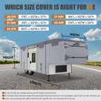 Dikasun 5th Wheel RV Cover 7-Layer UV Protection Waterproof Windproof