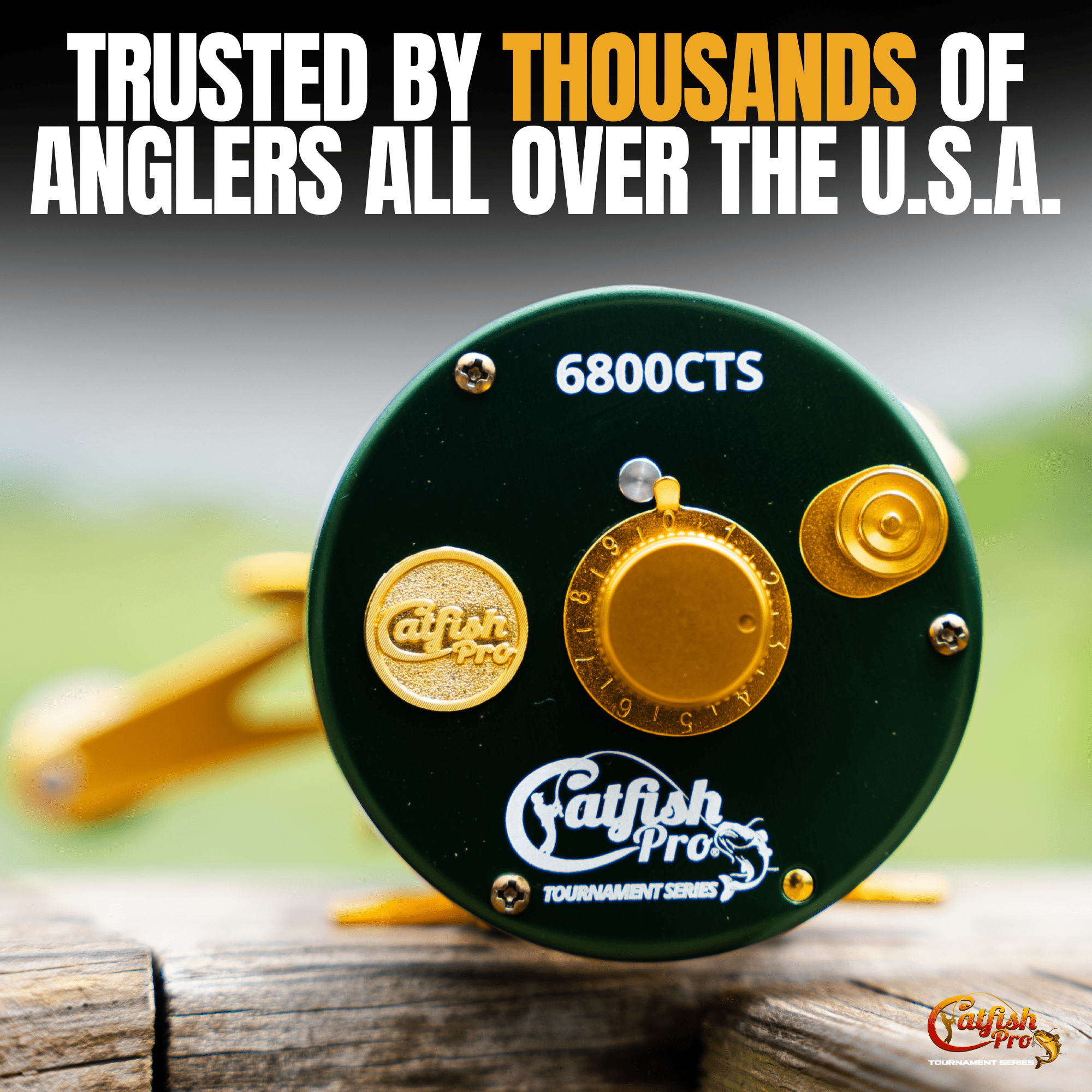 Catfish Pro 6800 CTS Baitcasting Reel 40lb Carbon Fiber Drag 8+1BB 5.3:1