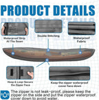 Dikasun Outdoor Kayak Cover 600D Polyester Waterproof UV Protection Boat Storage