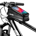 Hard Shell Bike Top Tube Phone Bag Touchscreen Mountain Front Beam Mount