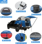 Dikasun Pickup Truck Bed Tent 5.5-6.7ft Blue Double-Layer Camping