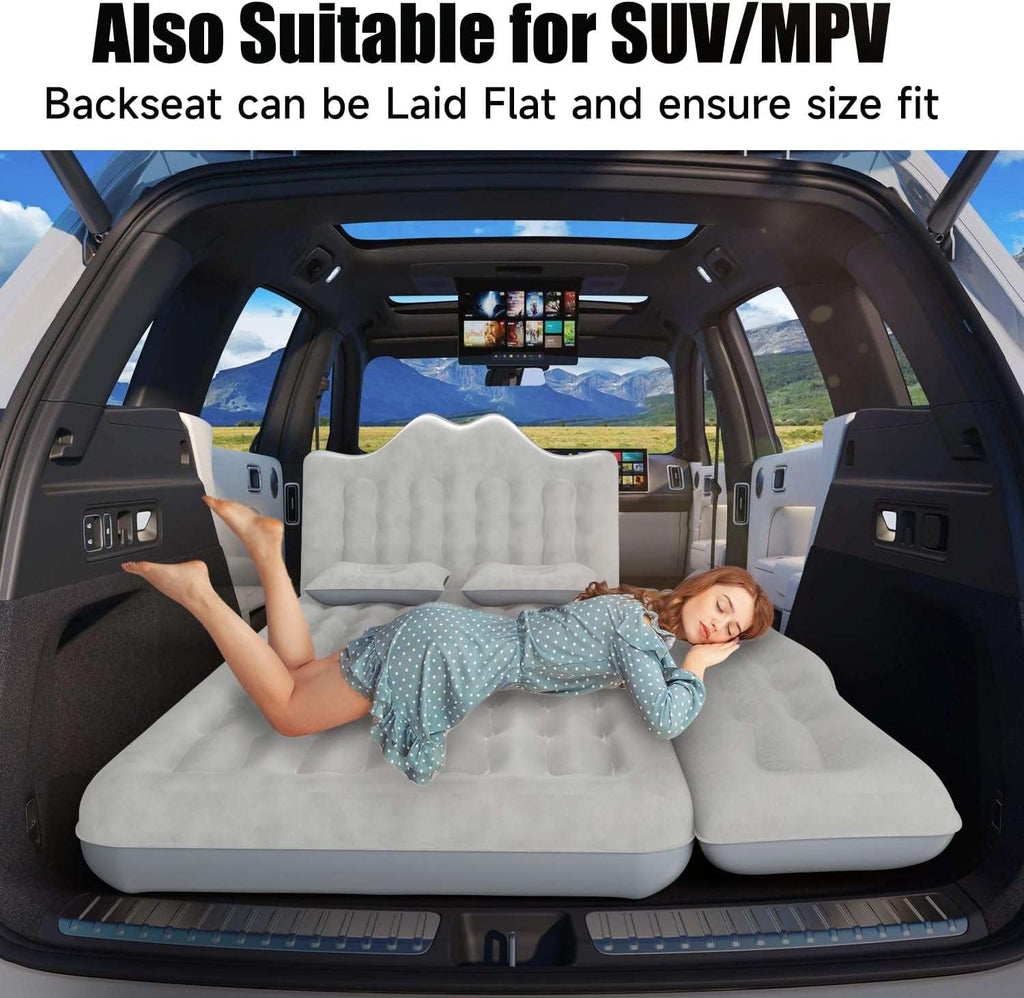 Dikasun Backseat Air Mattress 30.31" Width Grey Inflatable SUV Truck