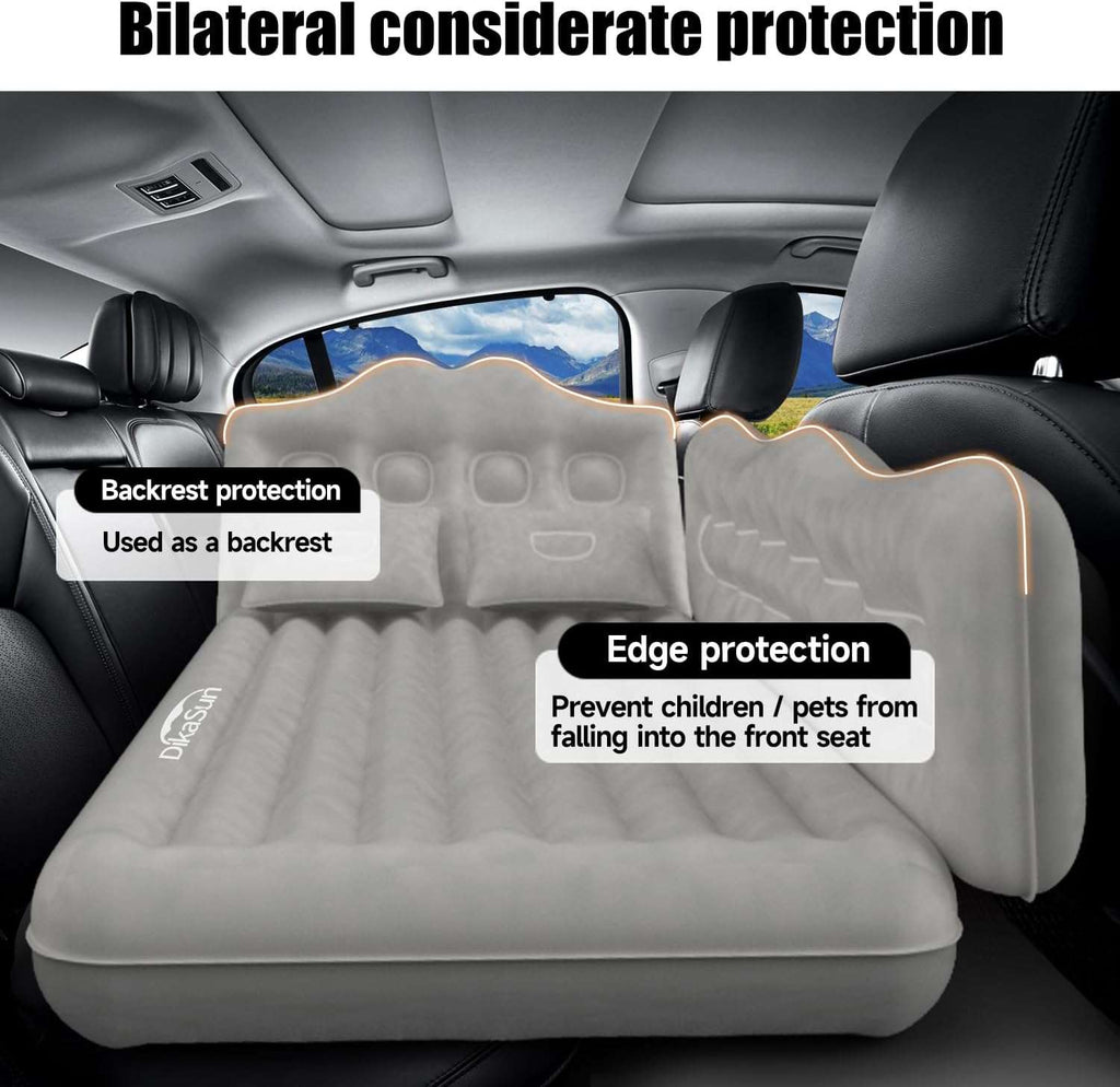Dikasun Backseat Air Mattress 35.4" Width Grey Inflatable SUV Truck Car