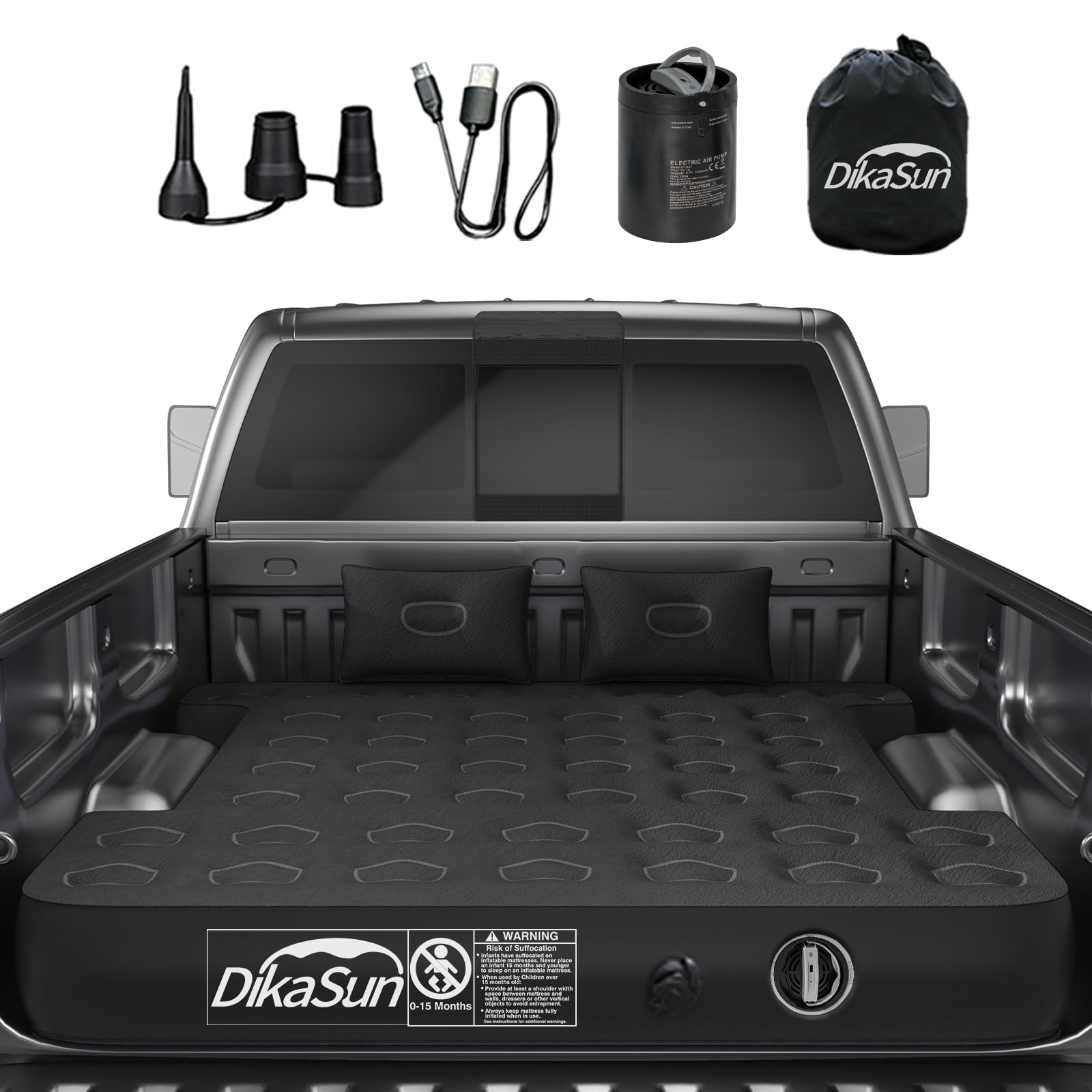 Dikasun Toyota Truck Bed Air Mattress 5.5-5.8ft/6-6.5ft PVC Camping