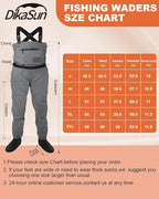 Dikasun Stocking Foot Chest Waders 4-Layer Breathable Fly Fishing Men Women