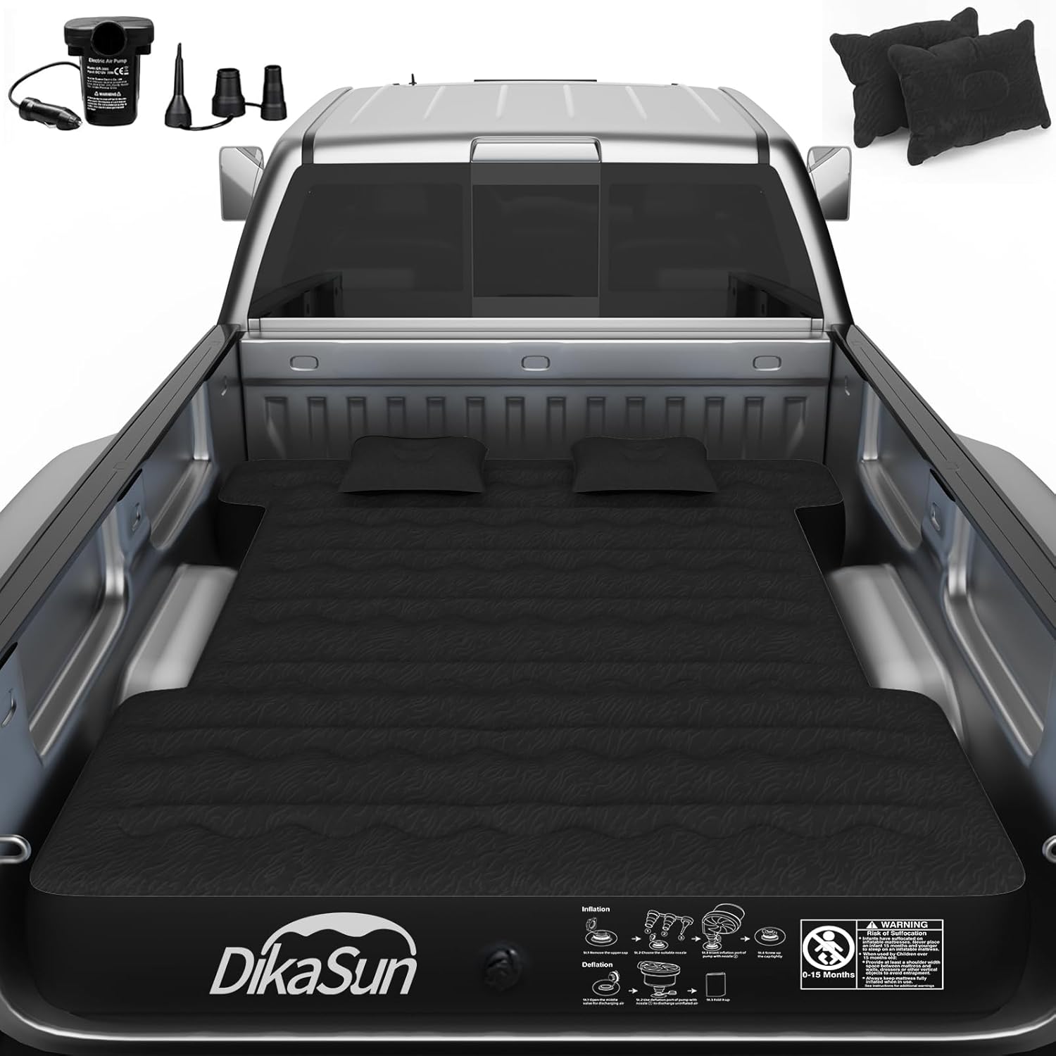Dikasun Nissan Truck Bed Air Mattress 5.5-5.8ft 6-6.5ft PVC Camping