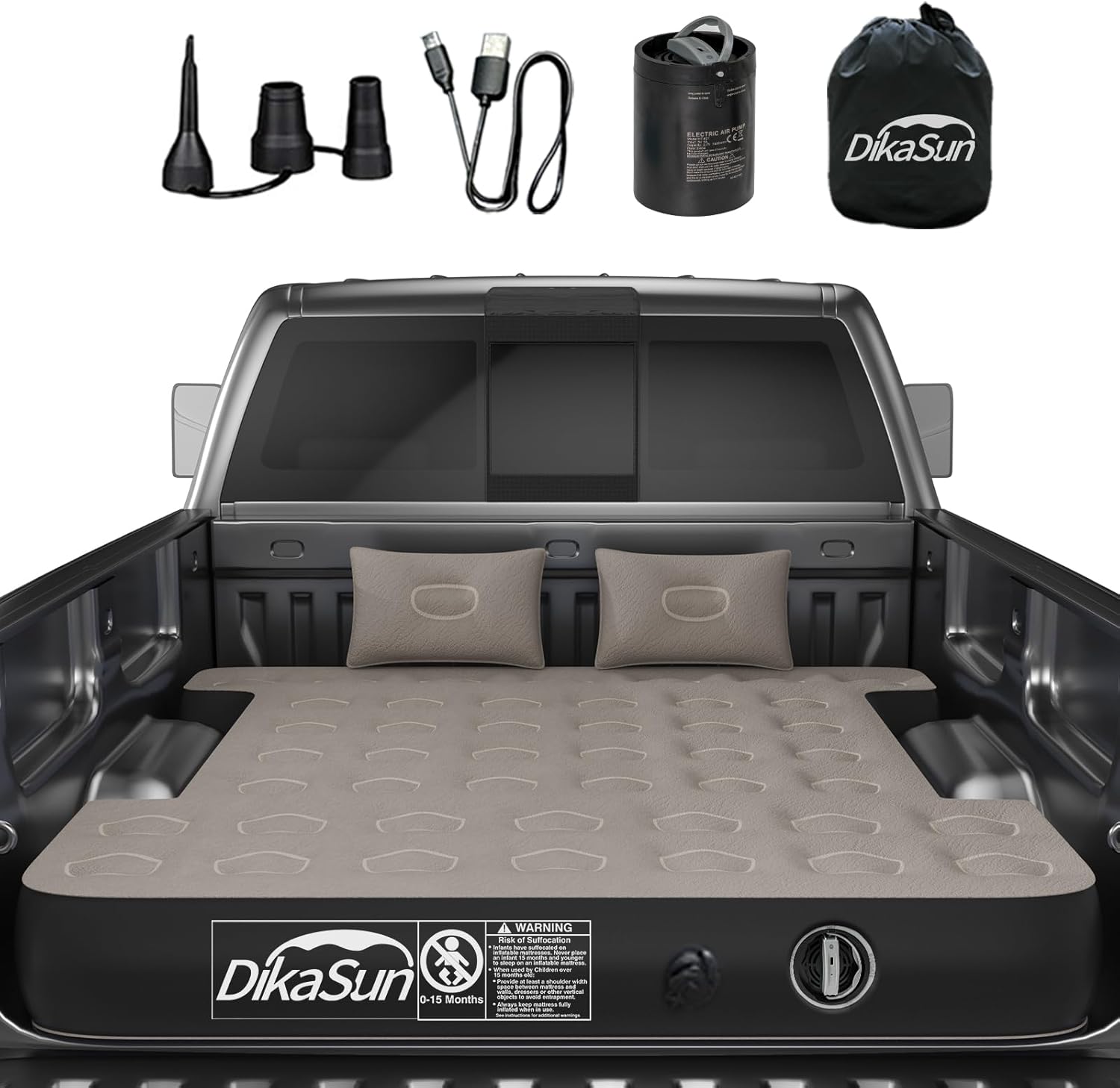 Dikasun Chevrolet 5.5-5.8ft 6-6.5ft Truck Bed Air Mattress Camping