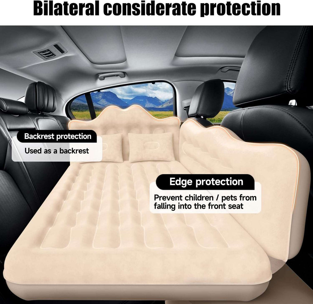 Dikasun Backseat Air Mattress 30.31" Width Beige Inflatable SUV Truck
