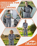 Dikasun Stocking Foot Chest Waders 4-Layer Breathable Fly Fishing Men Women