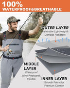 Dikasun Stocking Foot Chest Waders 4-Layer Breathable Fly Fishing Men Women